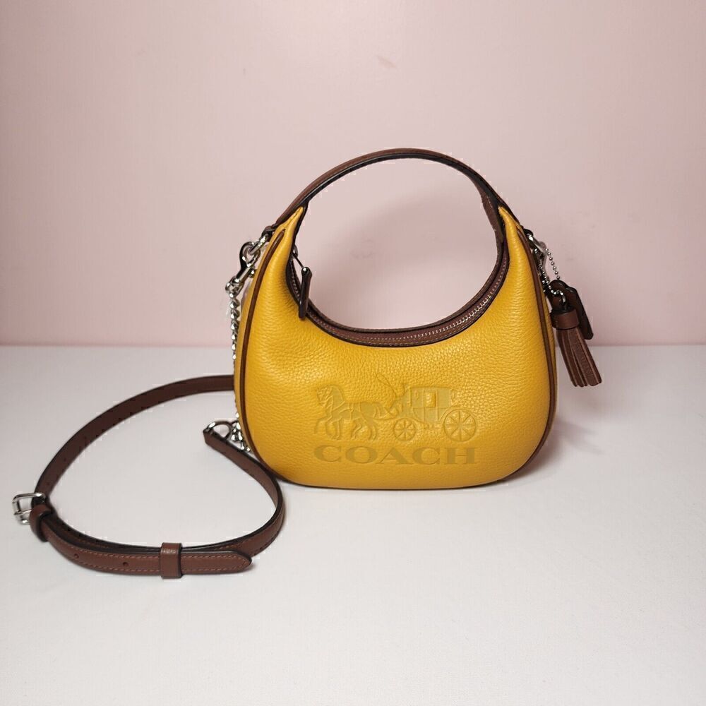 NWT Coach CT884 Carmen Mini Colorblock Yellow Gold Multi